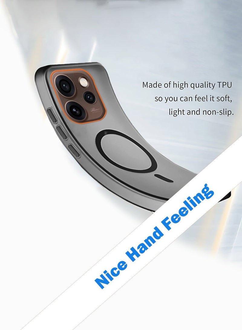 Syndee Oppo Reno15 5G 2025 Hybrid Translucent Magsafe with Magnetic Charging Raised Camera Lips Elegant Look Case Cover (MCMPMN) - Black - Image 3